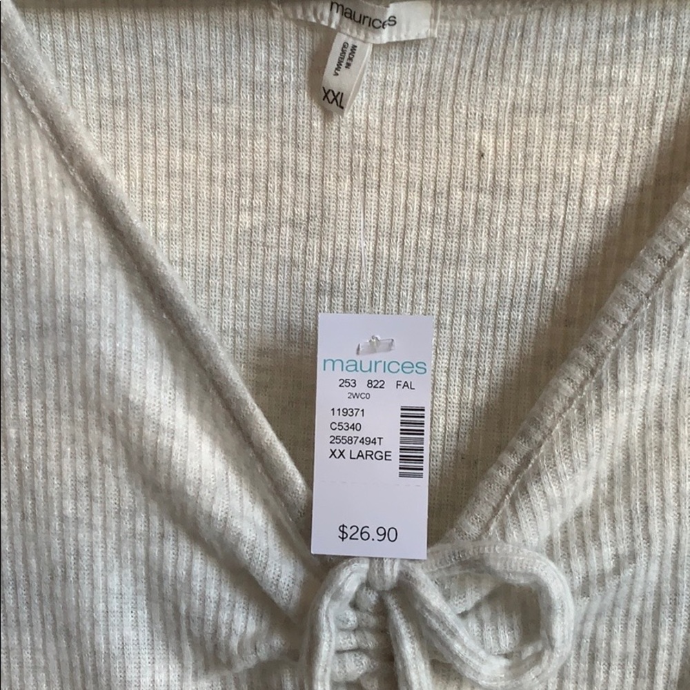NEW Maurices Ribbed Drawstring Tank Top - Picture 4 of 4